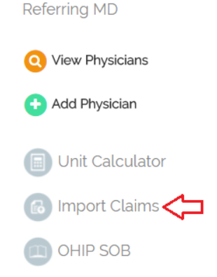 Import medical billing data into MDBilling.ca