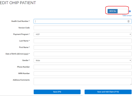 Automatically check Health Card Validate to add DOB (date of birth)